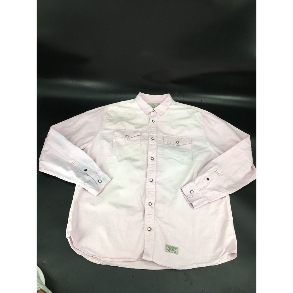 Jack South London Shirt Men XXL Pink Western Snap Button Long Sleeve Casual